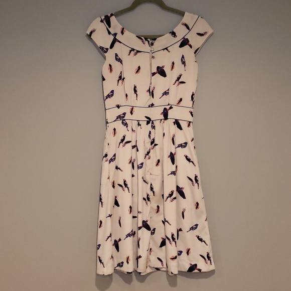 Modcloth Emily and Fin Bird Aviary Dress XS - Picture 4 of 5